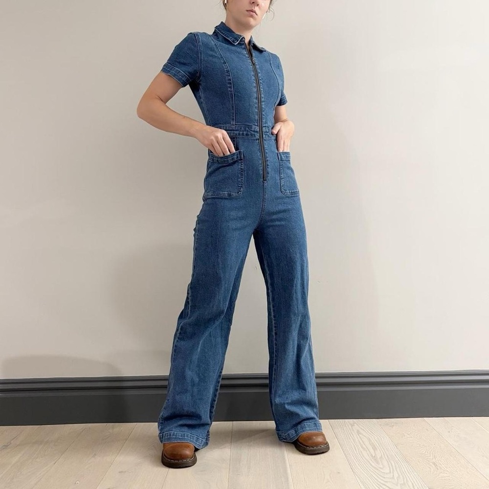 Insight Women's Classic Blue Denim Overalls - Picture 2 of 6